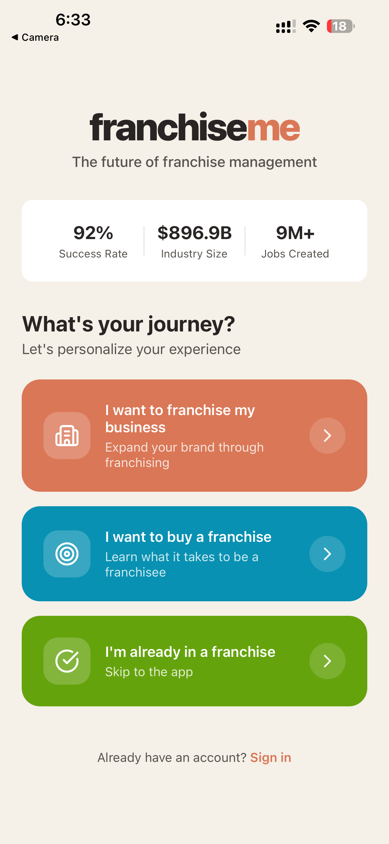 FranchiseMe screenshot 1
